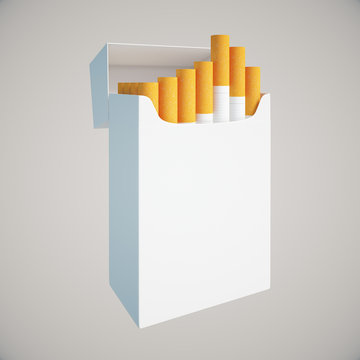 Cigarette pack on light side