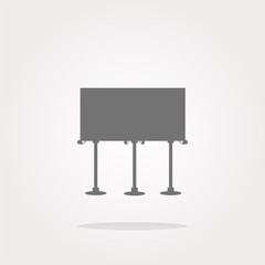 Obraz premium vector glossy icon button with billboard isolated on white