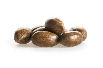 A pile of pecan nuts