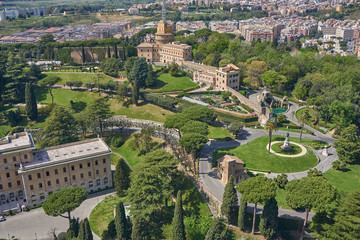 Fototapeta na wymiar Aerial view of vatican, home of pope
