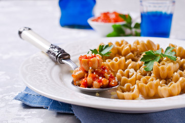 Pasta with vegetable sauce