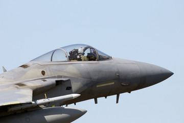 Fototapeta na wymiar Fighter jet take off