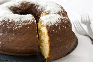 Chocolate and coconut cake
