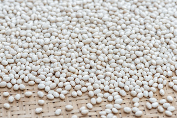 Closeup white beans, Navy beans