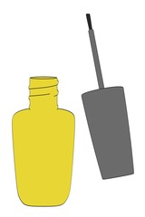 2d cartoon illustration of nail polish