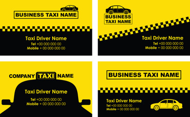 taxi background business card