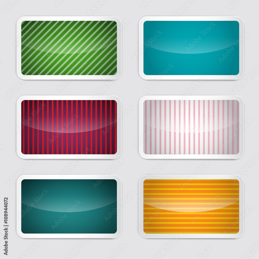 Poster background set - vector retro paper colorful cards patterns collection