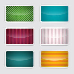 Background Set - Vector Retro Paper Colorful Cards Patterns Collection