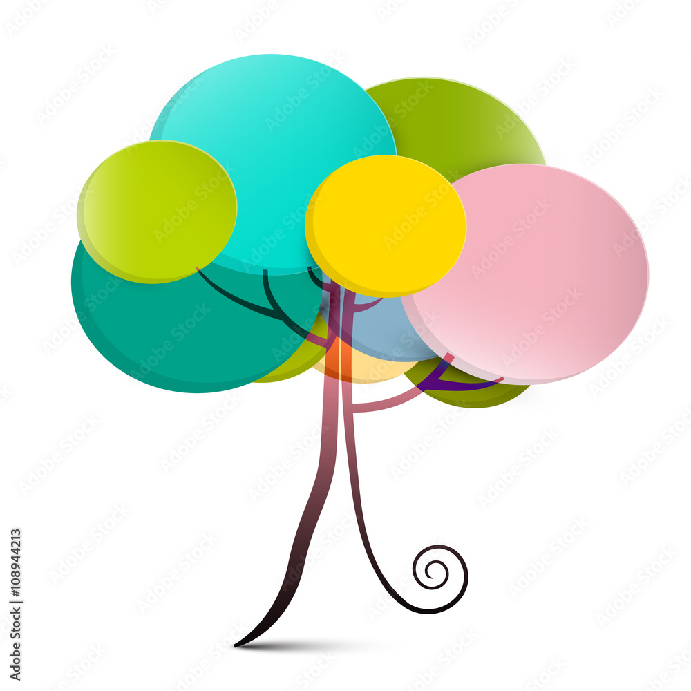 Poster tree - abstract vector tree