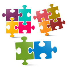 Puzzle - Jigsaw Pieces on White Background