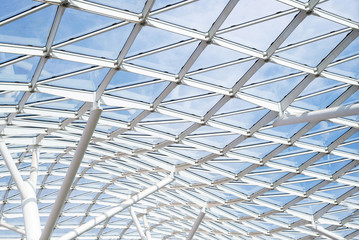 Steel glass roof ceiling wall construction transparent window with support system