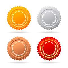 Vector medals set