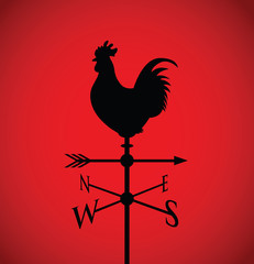 cockerel on a weather post © jameschipper