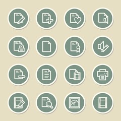 Document web icons set