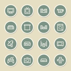 Home Appliance web icons set