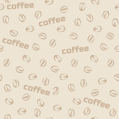 Seamless pattern coffee in vector. Set of food and drink