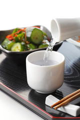 日本酒　晩酌イメージ　Japanese SAKE and appetizer