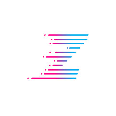 Abstract letter Z logo,fast speed, moving,delivery,Digital