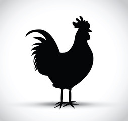 black cockerel silhouette 