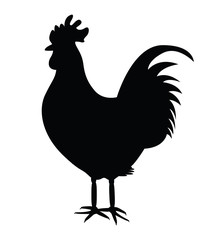 black cockerel silhouette 