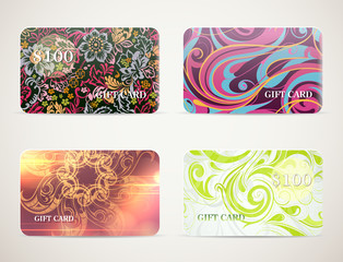 Gift card designs set