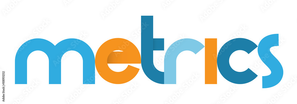 Poster metrics vector letters icon