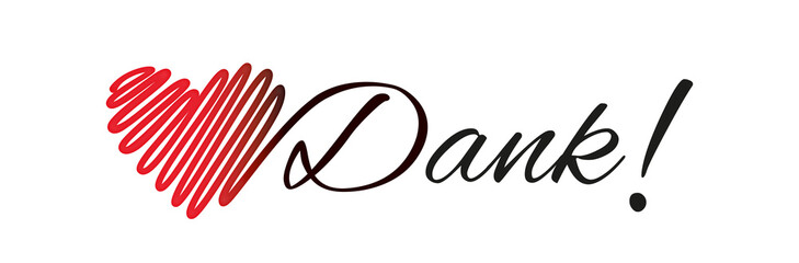 herzlichen Dank Schriftzug