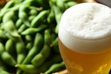 ビールと枝豆