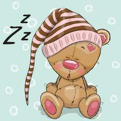 Fototapeta premium Sleeping cute Bear