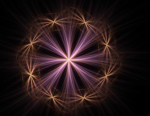 Fototapeta premium Abstract lens flare space or time travel concept background