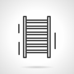 Sports ladder black line vector icon