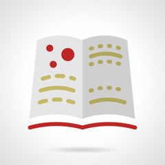 School astronomy book flat design vector icon