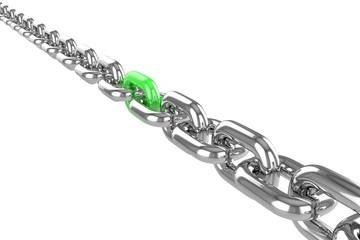 Fototapeta premium 3d render stainless steel chain