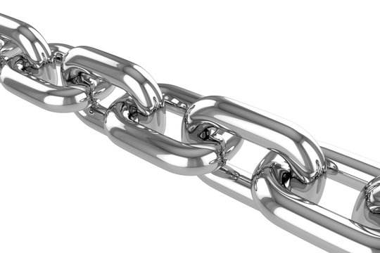 3d render stainless steel chain