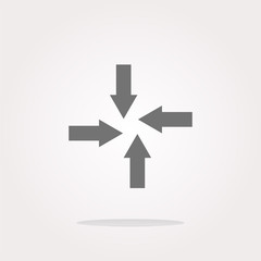 vector arrow set on web icon (button)
