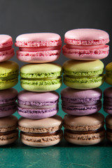 Vintage colorful macarons