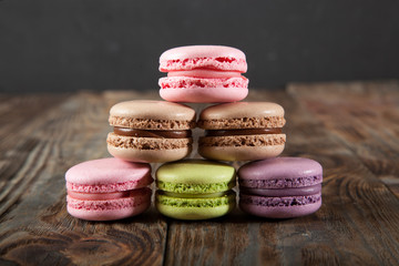 Colorful macaron cookies