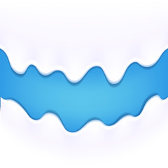 Yogurt drips. Arch horizontal background.