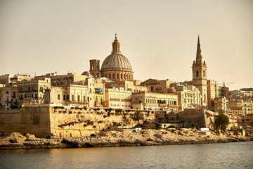 Fototapeta na wymiar Valletta Malta in the Evening