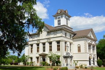 Fototapeta na wymiar Brooks County Court house in Georgia