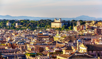 View across the rooftops of Rome