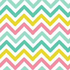colorful zig zag grunge stripes seamless vector pattern background illustration