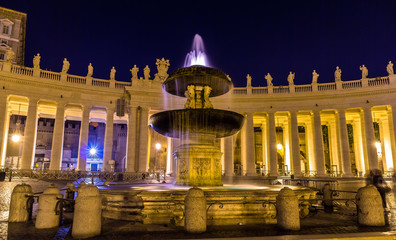 Northern fountain on St. Peter's Square in Vatican