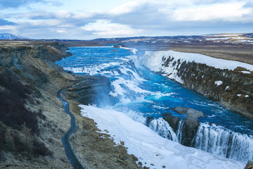 Imposanter Gullfoss Wasserfall in Island