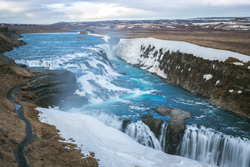 Gullfoss Island Wasserfall