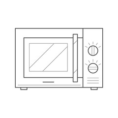 Microwave oven icon. Thin line microwave icon. Kitchen appliance vector icon