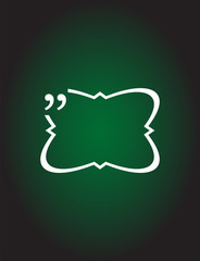 Quotation Mark Speech Bubble. Quote sign icon. Quotation marks with thin line speech bubble. concept of citation, info, testimonials, notice, textbox.