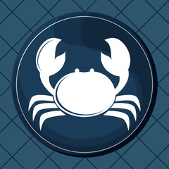 Flat illustration about crab design 