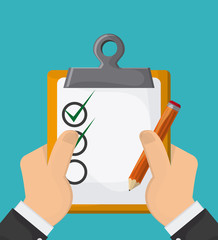 Checklist design, flat illustration , vector illustration