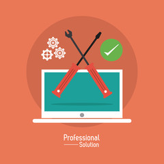 Flat illustration about customer service design 